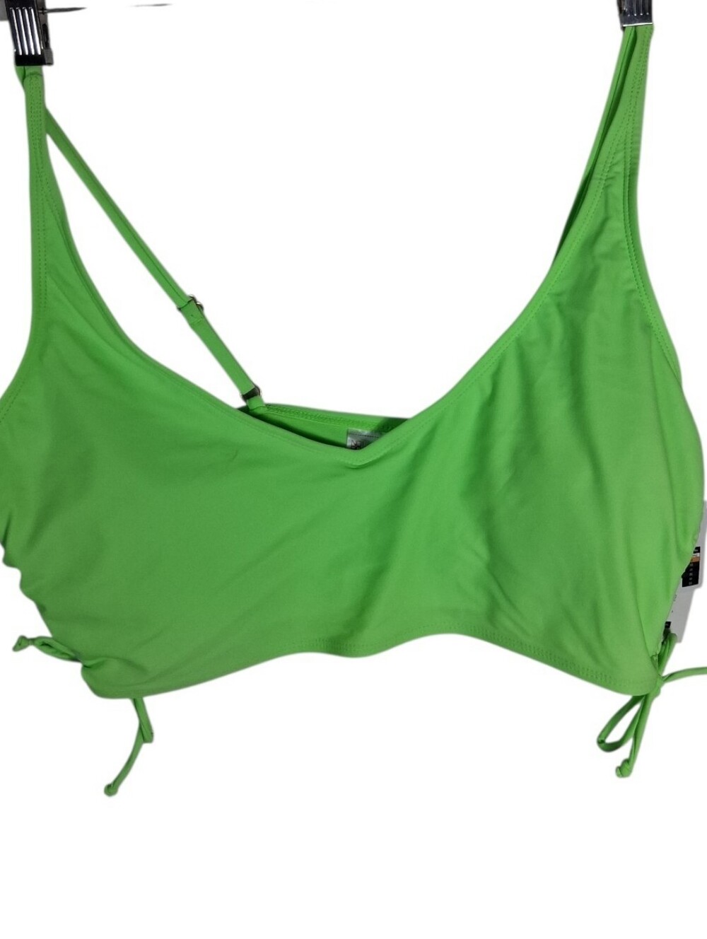 No Boundaries NOBO Juniors XL (15-17) Neon Green Bathing Suit Beach Swim Top